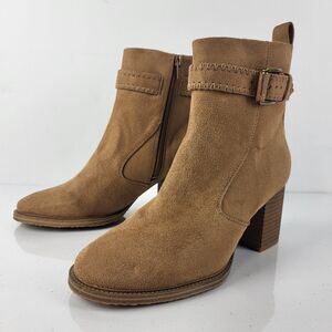 Zodiac Rexx Faux Suede Block Heel Ankle Booties Size 8M